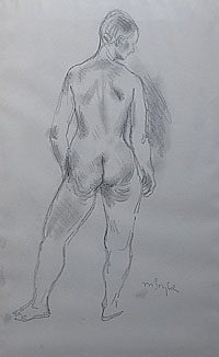 Standing Female Nude, Rear View Standing Female Nude, Rear View