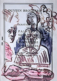 Sketches on a Duveen Brothers Exhibition Announcement Sketches on a Duveen Brothers Exhibition Announcement